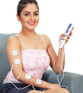Nerve Stimulation Electronic Pulse Massager JSB HF61 for Pain Relief   (White, Blue) - JSB Healthcare